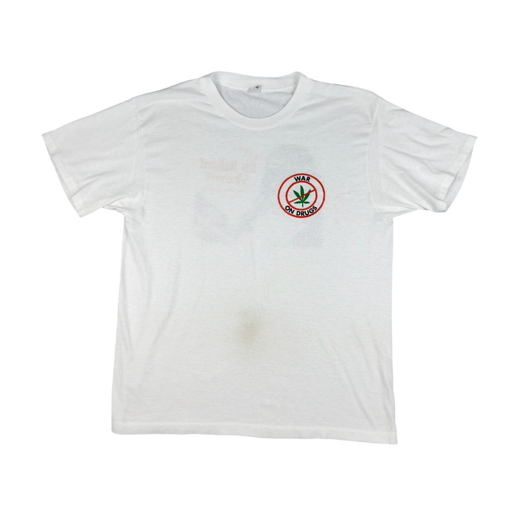 Vtg 80s War On Drugs T-Shirt Mens M Bo Ballard Sheriff White House Single Stitch